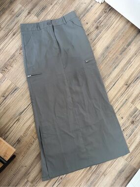 Princess Polly Blue Gray Cargo Maxi Skirt